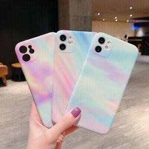 For iPhone 12 SE 2 11 Pro Max XS XR 8 Camera Protection Rainbow Soft Case Cover