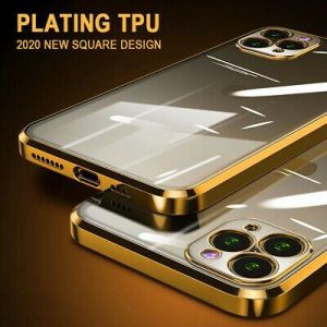 For iPhone 13 12 11 Pro Max XS XR X 8 7 Slim Plating Clear Soft TPU Case Cover