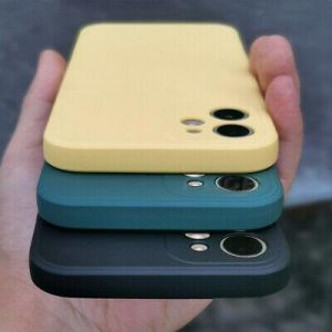 Liquid Silicone Case For iPhone 13 12 11 Pro Max 8 7 X XS XR SE 2020 Soft Cover