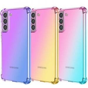 For Samsung S21 S20 FE S10 S9 Note20 Ultra Gradient Soft Silicone TPU Case Cover