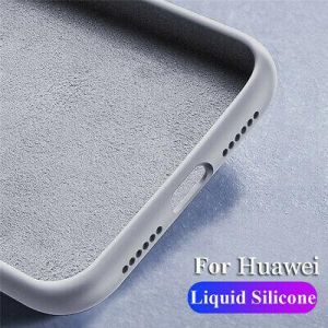 For Huawei P40 P30 Pro P20 Lite Mate 30 20 Pro Lite Liquid Silicone Case Cover