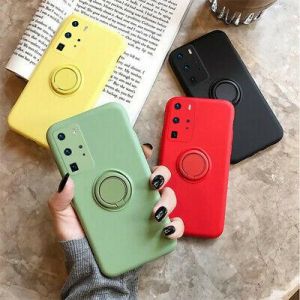 For Huawei P40 P30 Mate 30 20 Pro Liquid Silicone Camera Protect Ring Case Cover