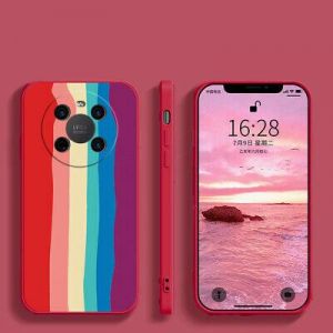 Electronics For Huawei & Xiaomi For Huawei P40 P30 P20 Mate 40 30 Pro Nova 8 7 Rainbow Silicone Soft Case Cover