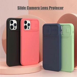 Case For iPhone 11 12 Pro Max XS XR X 8 7 Slide Camera Shockproof Silicone Cover