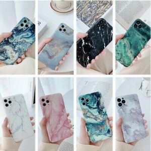 Case For iPhone 12 11 Pro Max XS XR X 8 7 SE 2 Shockproof Marble Silicone Cover