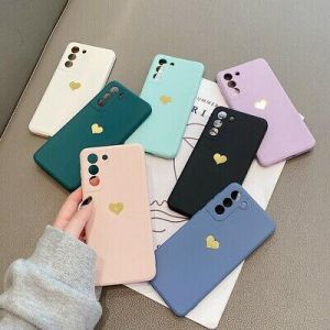 Electronics For samsung For Samsung S21 Ultra S20 FE A32 A52 A72 A71 Love Heart Silicone Soft Case Cover