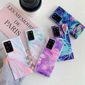 Marble Rubber Soft Silicone Case Cover For Samsung S21 Ultra S20 Note 20 A52 A71